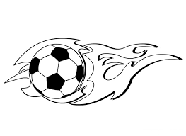 Soccer ball and lettering coloring page. The Ball Is On Fire Coloring Page Free Printable Coloring Pages For Kids