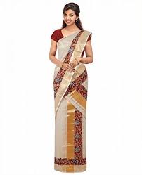 Our blouses are made suing the most. Buy Women Ethnic Kuthampully Kerala Set Mundu With Kalamkari Printed Border With Matching Blouse Piece At Amazon In