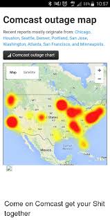 55 1057 Comcast Outage Map Recent Reports Mostly Originate