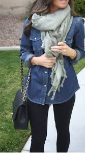 5 Ways To Wear A Denim Shirt In The Winter Society19 Fashion Clothes Denim Shirt Outfit