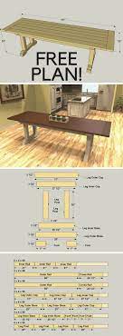 Diy Rustic Farmhouse Table Free Printable Plans On Buildsomething Com The Classic Look Rustic Farmhouse Table Woodworking Projects Diy Diy Farmhouse Table
