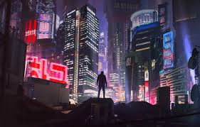 Neon cyberpunk 2077 wallpaper 3840 x 2160 art. Wallpaper Night The City Future Neon People Building Art Art Neon Cyberpunk Cyberpunk By Alexander Dudar Alexander Dudar Doubt Images For Desktop Section Fantastika Download