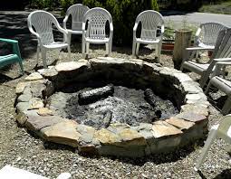 Stone Firepit For The Backyard Using Native Stone And Mortar A Bit Rustic But Could Be Done Fire Pit Landscaping Outdoor Fire Pit Fire Pit Backyard