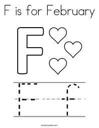 Click the peppy in february coloring pages to view printable version or color it online (compatible with ipad and android tablets). F Is For February Coloring Page Twisty Noodle