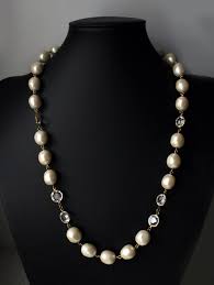 1990s Givenchy Necklace Swarovski Crystal Large Baroque Faux Pearl French Couture French Jewelry Style Givenchy Necklace Vintage Costume Jewelry