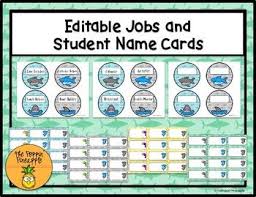 Shark Class Helpers Class Jobs Editable By The Poppin Pineapple Class Jobs Classroom Jobs Job Chart