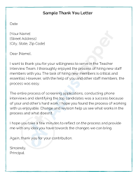Sending out a thank you letter after an interview always leaves a good impression on the interviewer. Thank Letter Samples Format Examples And How To Write A Plus Topper