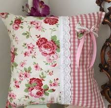 2x Kissenhuellen Set Shabby Chic Rosen Neu Handarbeit Shabby Chic Kissen Shabby Chic Mode Und Kissenhullen