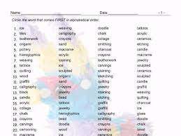 Thin lines are typically drawn with a 0.3 mm or 0.5 mm mechanical pencil. Art Forms Alphabetical Order Worksheet And Answer Key Teaching Resources