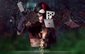 Wallpaper Card Girl Mask Cosplay Fighting Harley Quinn Injustice Gods Among Us Images For Desktop Section Igry Download