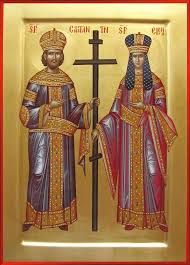 Încă din anul 317, a început să bată monedă cu monograme creştine. St Constantine The Great And His Mother Helena Sfintii Imparati Constantin Si Elena By Daniel Neculae Constantine The Great St Constantine Byzantine Art