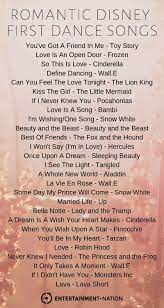 35 Of The Most Romantic Disney First Dance Songs First Dance Songs Perfect Wedding Songs First Dance Wedding Songs