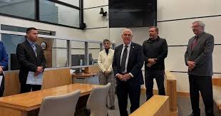 The Santa Fe Police Department welcomed 7 Experienced Lateral Police  Officers. The new police officers were sworn in today by the Honorable  Judge Chad Chittum and Chief Paul Joye presented them with