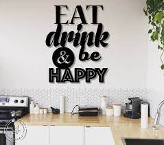 Interlocking geometric shapes add modern style to the. Eat Drink Be Happy Metal Wall Art Kitchen Decor Metal Letters Metal Wall Decor Custom Kitchen Sign Wall Hanging Housewarming Gift Kitchen Metal Wall Art Metal Wall Decor Metal Wall