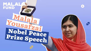 Malala yousafzai is slechts 21 lentes jong, maar heeft al enorm veel bereikt. Malala Yousafzai Nobel Peace Prize Speech Youtube