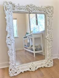 Berke oversized leaning floor mirror. Shabby Chic Mirror White Simplythinkshabby