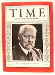 July 16 1934 TIME MAGAZINE cover of Germany's PAUL VON HINDENBURG | eBay