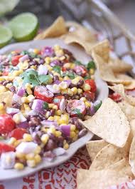 Black Bean And Corn Salsa Recipe With Italian Dressing Black Bean Corn Salsa With A Creamy Lime Dressing So Easy And So Fresh Black Bean Corn Salsa Corn Bean Salsa Corn Salsa Recipe