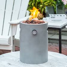 12 lbs of copper fire glass and light duty pvc vinyl cover included. 17 Stories Oryana 14 H X 10 W Concrete Propane Outdoor Fire Column With Lid Reviews Wayfair