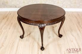 Height 46 cm / width 60 cm / depth 60 cm. Antique Beauty Round Coffee Table From The 1920s 1930s