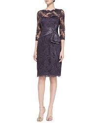 Rickie Freeman For Teri Jon 3 4 Sleeve Lace Cocktail Dress Amethyst Cocktail Dress Lace Designer Cocktail Dress Dresses