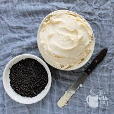 With that, use one part of blue food coloring and black food coloring to make it. Earl Grey Frosting Coffee With Us 3