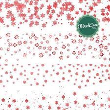 Snowflake Clipart Red Borders Red Confetti Clipart Etsy Snowflake Clipart Christmas Scrapbook Clip Art