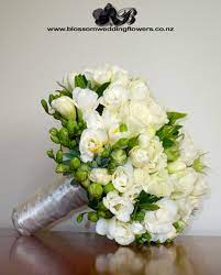 White Roses White Freesias Wedding Bouquet Buque De Noiva Buque De Flores Bouquet De Flores