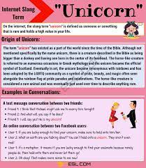Unicorn Meaning What Does The Interesting Slang Term Unicorn Mean 7esl Unicorn Meaning Unicorn Different Words