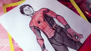 See more ideas about tom holland, holland, toms. Spider Man Drawing Tom Holland Spider Man Homecoming How To Draw Spider Man Easy Dk Art Youtube