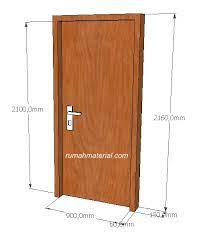 Lantai = kayu meranti merah/kayu puspa 4. Contoh Cara Hitung Harga Pintu Kayu Rumah Material