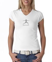 Ladies Yoga T Shirt Warrior 2 Pose Meditation V Neck Shirt A Designs Http Www Amazon Com Dp B008euaq02 Ref Cm Sw R P T Shirts Uk T Shirts For Women Shirts