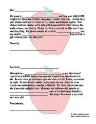 Parent Letter Spanish English Englishlandia English For Spanish Speakers Free Resources Ell Esol Esl Letter To Teacher Letter To Parents Teacher Blogs