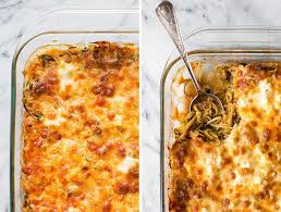 Cheesy Baked Zucchini Noodle Casserole Recipe Simplyrecipes Com Recipe Summer Casserole Recipes Noodle Casserole Recipes