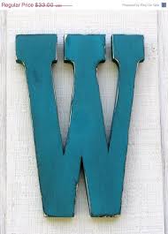 On Sale Wall Letter W Rustic Home Decor Wedding Cottage Wall Hanging Distressed In Island Blue 12 Tall Yo Rustic Letters Decor Rustic Letters Rustic House