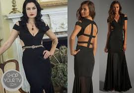 Witches Of East End Season 1 Episode 10 Wendy S Black Cutout Gown Shop Your Tv Cutout Gown Fashion Gowns Of Elegance