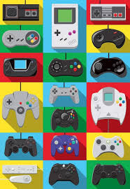 Art Poster Legendary Controllers Olivier Bourdereau 50 X 70 Cm Amazon Fr Cuisine Maison Jeux Retro Jeux Drole Poster Jeux Video