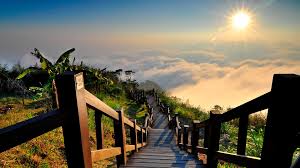 Maybe you would like to learn more about one of these? Taiwan Landschaft Berg Holztreppen Sonne 1920x1080 Full Hd 2k Hintergrundbilder Hd Bild