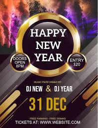 New Years Eve Party Design Template In 2020 Party Design Pool Parties Flyer New Years Eve Party