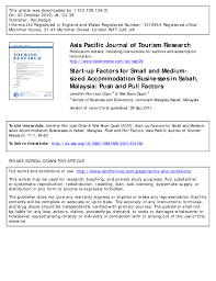 Meaning and definition of accommodation. Pdf Start Up Factors For Small And Medium Sized Accommodation Businesses In Sabah Malaysia Push And Pull Factors Wei Boon Quah Academia Edu