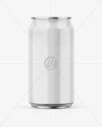 Metallic Can W Glossy Finish In Can Mockups On Yellow Images Object Mockups
