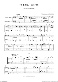 Looking for some easy bass songs to play as a beginner? Mozart Easy Duets Sheet Music For Two Double Basses Pdf