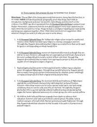 A Thousand Splendid Suns Interpretive Essay College Application Essay Essay Layout Essay