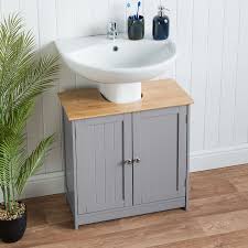 bathroom under sink cabinet grey bamboo