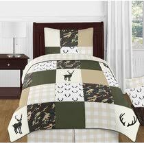 It is composed of brown comforter with deer pattern, black. Whitetail Deer Bedding Sets Wayfair