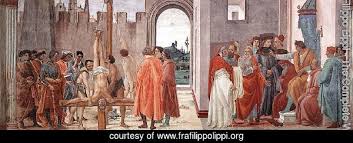 Caravaggio not only upends st. Crucifixion Of St Peter And Disputation With Simon Magus Before The Emperor Nero By Fra Filippo Lippi Oil Painting Frafilippolippi Org