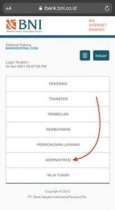 Bni internet banking:login ke internet banking. Cara Mengubah User Id Dan Password Bni Internet Banking