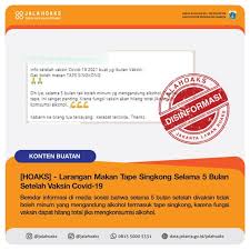 Who menegaskan ini karena kinerja vaksin tidak akan terpengaruh oleh asupan makanan atau minuman. Jala Hoaks Jakarta