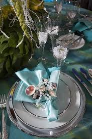 Mermaid Table Top Placesetting Little Mermaid Wedding Bridal Party Tables Boho Beach Wedding