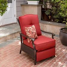 Better Homes Gardens Providence Outdoor Recliner Red Walmart Com Outdoor Recliner Reclining Outdoor Chair Outdoor Chair Cushions